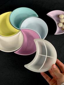 1 Moon Dish Silicone Mold Storage Tray Drip Glue Plaster Mold - White - View 1