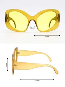 Women Fashion Glasses - Yellow - View 2