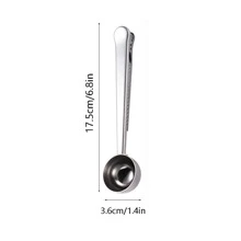 1pc Silver Coffee Measuring Spoon Clip - Silver - View 4
