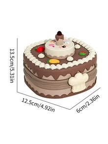 17pcs Cake Modeling Clay Set With Material And Wheat Flavor(12 Colors Of Clay+4 Utensils+1 Tray)/ Six-Sided Modeling Molds With 24 Patterns(Like Fruits, Cookies, Candies)/Fun And Educational Toy For Kids To Exercise Hands-On Ability And Cognitive Abilities/Realistic Simulated Scene/Random Colors Of Components - Brown - View 7