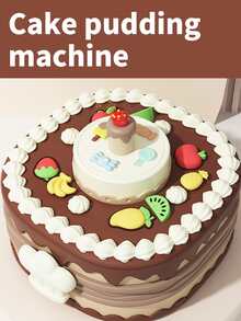 17pcs Cake Modeling Clay Set With Material And Wheat Flavor(12 Colors Of Clay+4 Utensils+1 Tray)/ Six-Sided Modeling Molds With 24 Patterns(Like Fruits, Cookies, Candies)/Fun And Educational Toy For Kids To Exercise Hands-On Ability And Cognitive Abilities/Realistic Simulated Scene/Random Colors Of Components - Brown - View 3