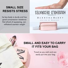 Travel Jewelry Boxes For Women Dainty Initial Pink Jewelry Birthday Travel Case Mom Daughter Friend Birthday Graduation Gifts  For Women Teen Girls - G - 查看 4
