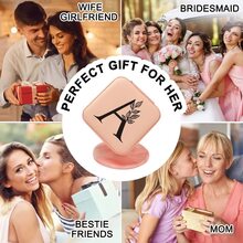 Travel Jewelry Boxes For Women Dainty Initial Pink Jewelry Birthday Travel Case Mom Daughter Friend Birthday Graduation Gifts  For Women Teen Girls - G - 查看 6