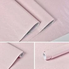 粉色PVC牆紙,臥室客廳背景牆裝飾牆紙,PVC加厚自黏式牆紙 - 粉色 - 查看 6