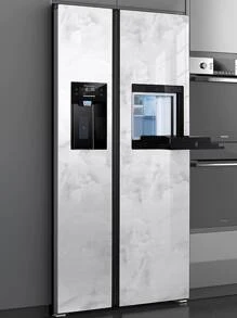 1pc Marble Pattern Kitchen Oil-Proof Sticker, High Temperature Resistant Cooktop Sticker, Tile Wallpaper, Self-Adhesive Cabinet Sticker, Desktop Renovation Film,Stickers,Wall Decal, Vinyl Decal For Home Decorations,Spring Decoration Items Refresh Your Home,Rama Decoration Stickers