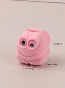 rosado de rana de dibujos animados príncipe Anillo de compromiso Caja - Rosa - Ver 2