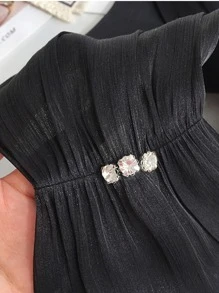 Quy trình thiết kế vòng bít lụa băng lấp lánh chống tia cực tím 2 chiếc Bao tay chống nắng thoáng mát - màu đen - Xem 4
