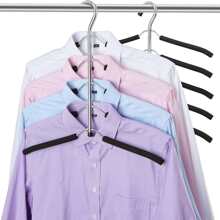 HMSEC 2/4 Pack Multi-Layer Clothes Coat Hangers For Closet Storage,  Space Saving Stainless Steel Non Slip Blouse Shirt Hangers Closet Organizer, Multifunction Hangers For Clothes Jackets Blouse Shirt Halloween Decorations Halloween Costumes Autumn Decor Festival Decor - Black - View 8