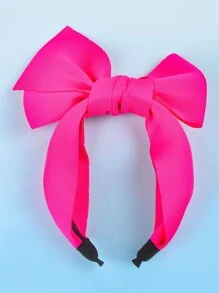 1pc Women's Big Bow Headband, Suitable For Party And Daily Use,Hairband,Hair Hoop Headbands ,Gifts Hair Accessories Head Accessories - Hot Pink - View 1