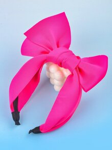 1pc Women's Big Bow Headband, Suitable For Party And Daily Use,Hairband,Hair Hoop Headbands ,Gifts Hair Accessories Head Accessories - Hot Pink - View 3