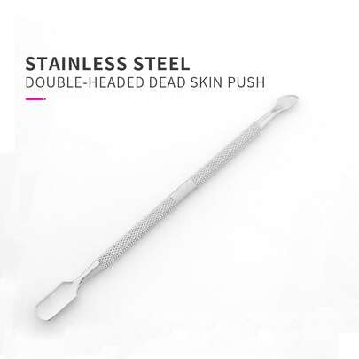 不銹鋼指甲清潔工具,雙頭三角形指甲刮刀,死皮