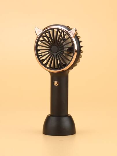 AOYI 1pc 500mAh Rechargeable Eyelash Curler With 3 Gear Adjustment, Portable Handheld LED Light & Mini Fan For Outdoor Use