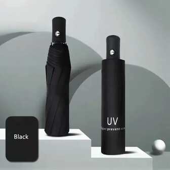 1pc Iron Umbrella, Modern Dark Automatic Travel Umbrella For Outdoor