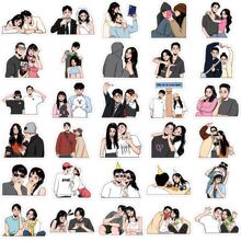 60pcs Love Creative Cặp đôi Hình dán Đối với Sổ tay , Học tập Công cụ , Các hoạt động ngoài trời Và Buổi tiệc Đồ trang trí - Nhiều màu - Xem 2