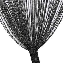 One piece door string curtain door bead curtain, black bohemian style 100*200cm - Black - View 7