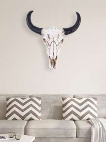 1 pieza de decoración colgante de pared con esqueleto de toro de resina simulada, adorno colgante de esqueleto de animal estilo nórdico, apto para decoración de hogar y arte - Multicolor - Ver 3