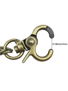 1pc 120cm Dense Chain Shoulder Strap For Bag Making Diy, Double Woven Design, 4 Color Options - Silver - View 4