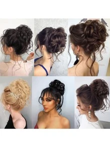 Spinka do włosów Messy Bun Hair Piece Peruki syntetyczne Koki do włosów Falowane kręcone koki do włosów Rozszerzenia do koków Potargane upięte koki do włosów Spinka do włosów Kucyk do włosów Gumka do włosów z klipsem dla kobiet