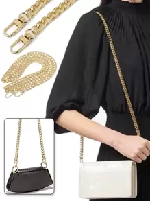 120cm Di Catena Per Borsa Di Alta Qualità Con Manico Da Spalla Per Borsa A Tracolla, Catenacci Di Ricambio In Metallo Per Borsa, Accessori Di Catena Multicolore Per Borsa - Dorato - Visualizzare 1