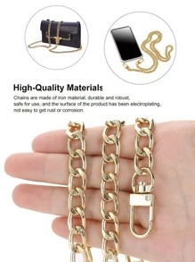 120cm Di Catena Per Borsa Di Alta Qualità Con Manico Da Spalla Per Borsa A Tracolla, Catenacci Di Ricambio In Metallo Per Borsa, Accessori Di Catena Multicolore Per Borsa - Dorato - Visualizzare 4