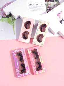 Breteil 24 Pairs Of Natural Full Mixed Style False Eyelashes With Carrying Case,Fluffy Slim For Everyday Use Manga Eyelashes, Travel Essentials