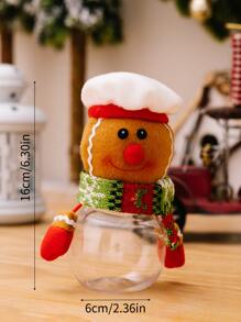 1pc Small Christmas Candy Jar Decoration - Multicolor - View 5