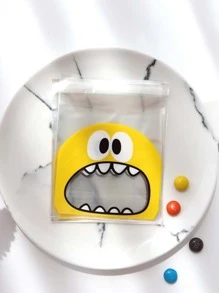 100入組可愛大嘴唇怪物塑膠包裝袋適用於生日,餅乾,糖果,禮品包裝