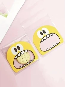 100入組可愛大嘴唇怪物塑膠包裝袋適用於生日,餅乾,糖果,禮品包裝