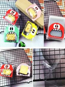 100入組可愛大嘴唇怪物塑膠包裝袋適用於生日,餅乾,糖果,禮品包裝