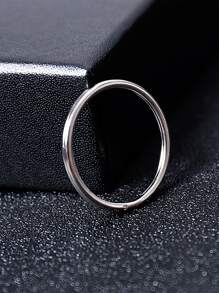 20pcs/Bag Silver Plated Metal Blank Key Ring Keychain Split Ring Key Chain Key Ring Accessories Car Accessories Bag Charm Backpack For School - Silver - View 4