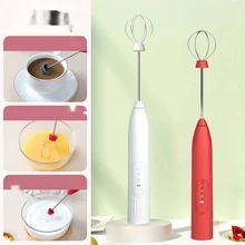 USB Charging Frother And Wireless Coffee Egg Cream Milk Whisk RANDOM COLOR - Multicolor - View 5