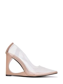 Zapatos de tacón de mujer - Beis - Ver 2