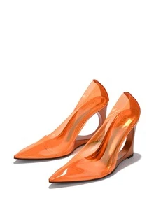 Ara Women's Pointed Toe High Heels - Orange - View 3
