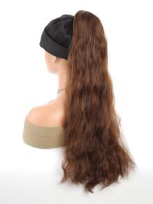 Synthetic Ponytail Hairpiece Extensions Long Pigtail Extensions Natural Long Wavy Pony Tail Hair Extension Claw Clip Ponytail - Light Brown - View 5