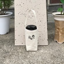 1 pieza de lona Taza de manga con asa para aislado con de vidrio Taza