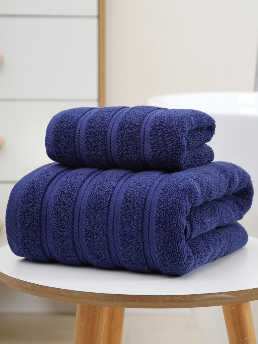 1 Miếng Dày & Hấp thụ Vật dụng trong nhà Khăn tắm - Màu xanh hải quân - Xem 1