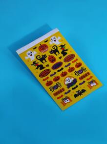 Cuốn sách hình dán phù thủy Halloween dành cho trẻ em DIY 6 trang - Nhiều màu - Xem 3