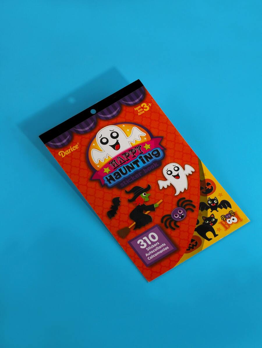Cuốn sách hình dán phù thủy Halloween dành cho trẻ em DIY 6 trang - Nhiều màu - Xem 1
