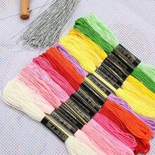 50pcs/set Random Colored Cross Stitch Threads, Rainbow Color Embroidery Floss, Used For Diy Sewing