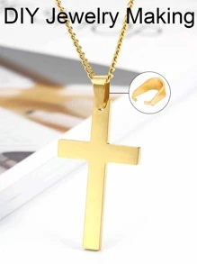 50入組不銹鋼吊墜夾連接器捏扣瓜種子扣飾DIY珠寶製作配件 - 金黃色 - 查看 6