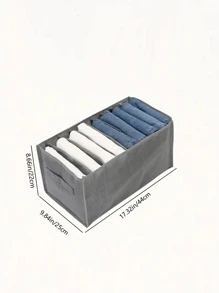 1入組服裝和長褲格盒抽屜整理籃子 - 灰色 - 查看 5