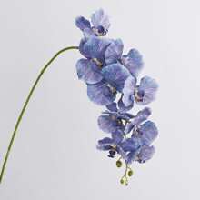 1 Miếng Giường đơn Gốc Phong cách châu Âu 9 Lan hồ điệp Hoa nhân tạo - Màu xanh lam - Xem 5