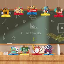 9pcs Trở lại trường Buổi tiệc Hoạt hình Bút chì Đồng hồ báo thức Tổ ong Đồ trang trí Bộ Với cơ sở Đối với Đồ trang trí Của Trở lại trường Lễ - Nhiều màu - Xem 2