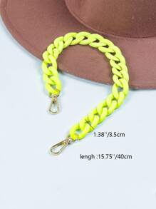 Yogodlns Bolso de mano con cadena Reemplazo asa - Verde Lima - Ver 4