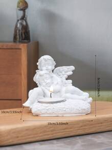 1 pieza Decoración del hogar Portavelas en forma de ángel estilo europeo romántico - Multicolor - Ver 4