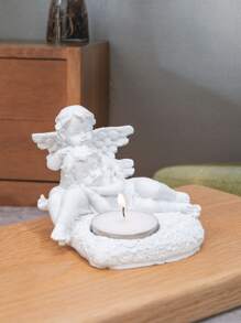 1 pieza Decoración del hogar Portavelas en forma de ángel estilo europeo romántico - Multicolor - Ver 1