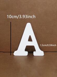 1pc Letter-Shaped Decorative Ornament For Home, Birthday Party, Diy Painting, Wedding Or Gathering Table Decoration Best Gifts Birthday Graduation - White - View 5