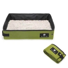 Foldable & Waterproof Portable Cat Litter Box For Outdoor Use - Green - View 5