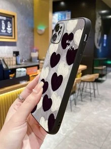 Custodia per telefono con motivo a cuore - nero - Visualizzare 3