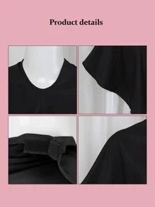 1 pieza Chal para teñir el cabello para uso doméstico, decoloración y permanente del cabello, sombreado de maquillaje, herramienta de salón de peluquería, accesorios para el cabello, productos para el cabello y accesorios para el salón de belleza, artículos esenciales de viaje, de vuelta a la escuela, artículos esenciales de viaje y vacaciones, accesorios para el cabello para mujeres, cepillo para el cabello, accesorios de barbero, secador de pelo, cabello, barbero, herramientas para el cabello, productos para el cabello, accesorios para el cabello, cepillo de borde, accesorios de barbero, viaje, secador de pelo, cosas de pelo, laca para el pelo, accesorios para el cabello, productos para el cabello rizado, equipos de peluquería, accesorios, tijeras para cortar el cabello, Navidad, barbería, accesorios de barbero, accesorios para el cabello, peluquería, secador de pelo, cabello, accesorios, productos para el cabello, herramientas para el cabello, cosas de pelo, cuidado del cabello, cep - Negro - Ver 3